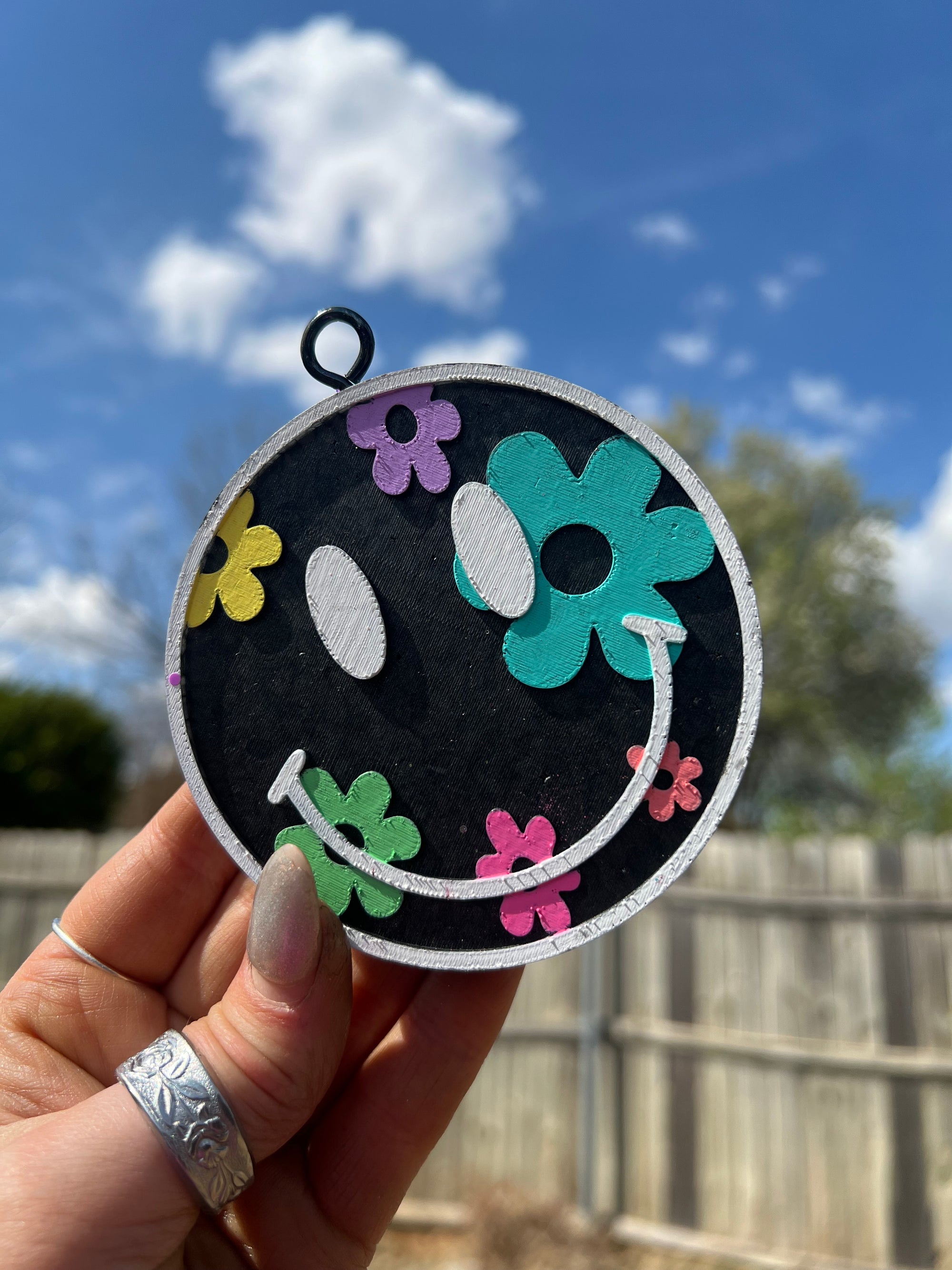 Smiley flower Car Freshie