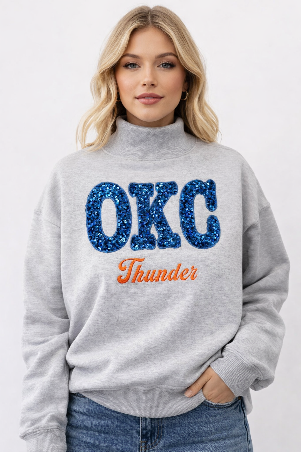 OKC Mock Neck Sweatshirt