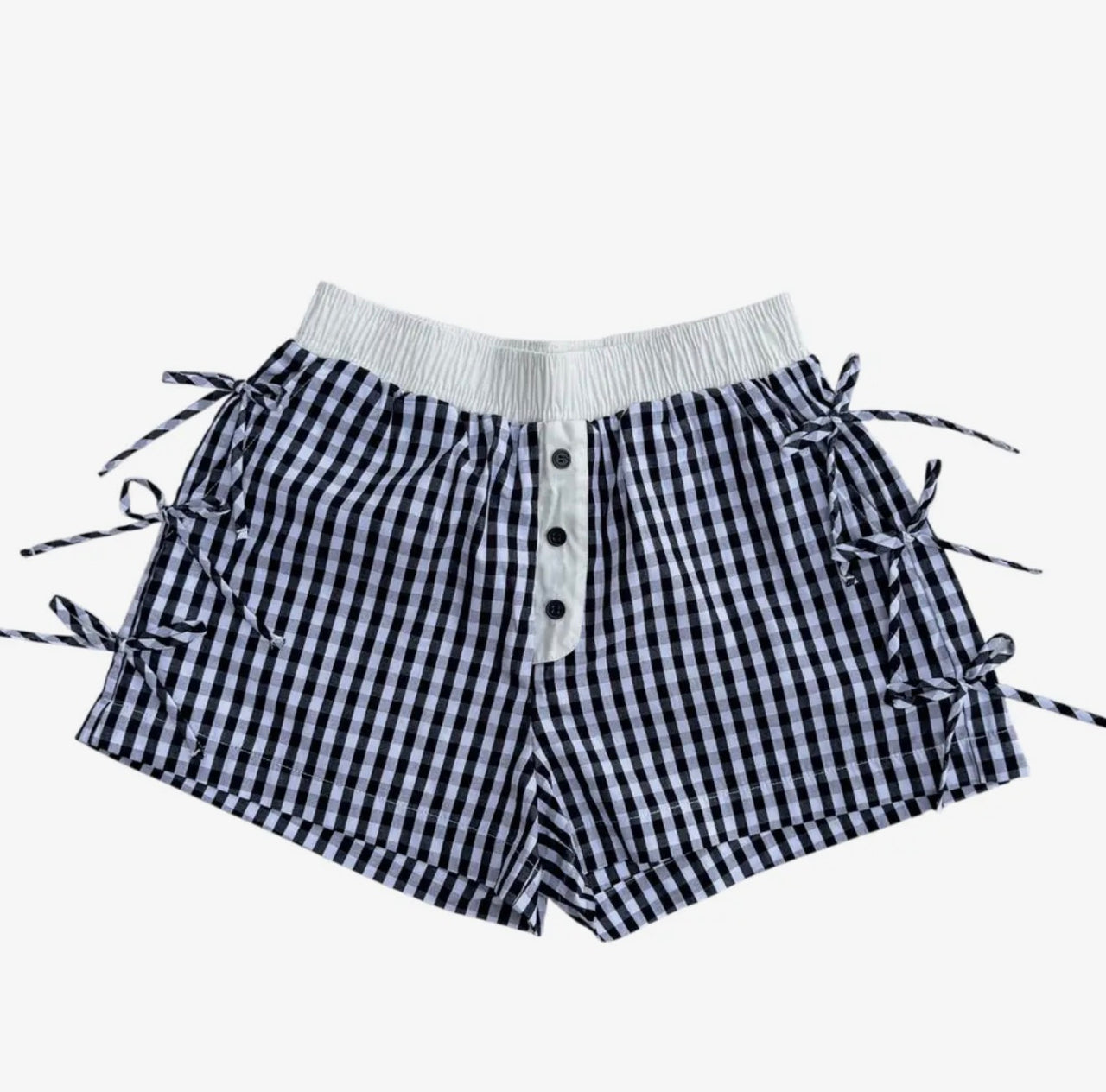 Black/White Side Bow Boxers