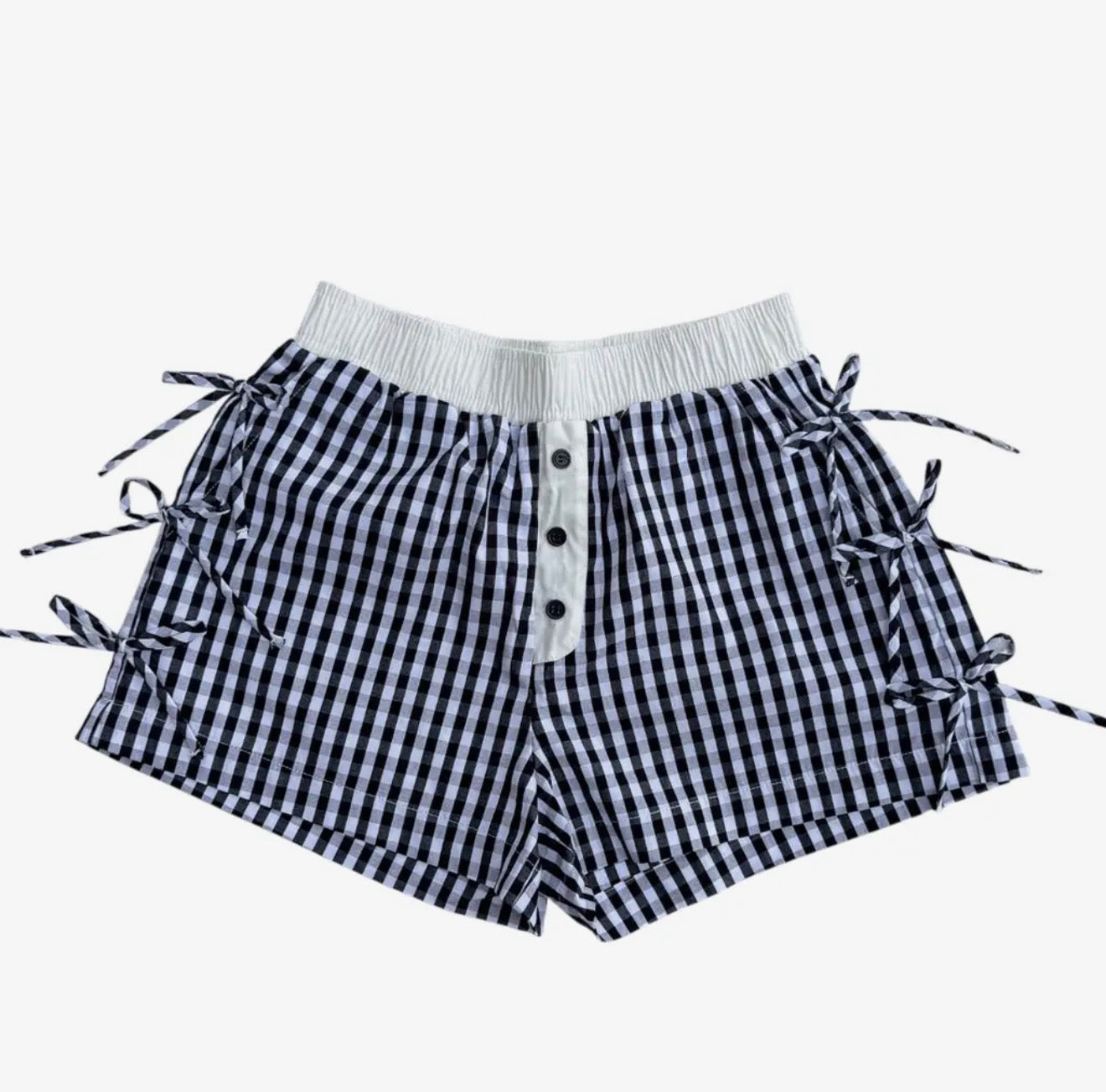 Black/White Side Bow Boxers